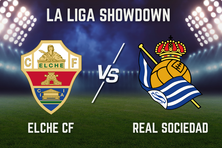 the official logos of real sociedad and elche cf football teams